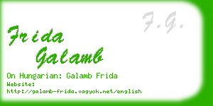 frida galamb business card